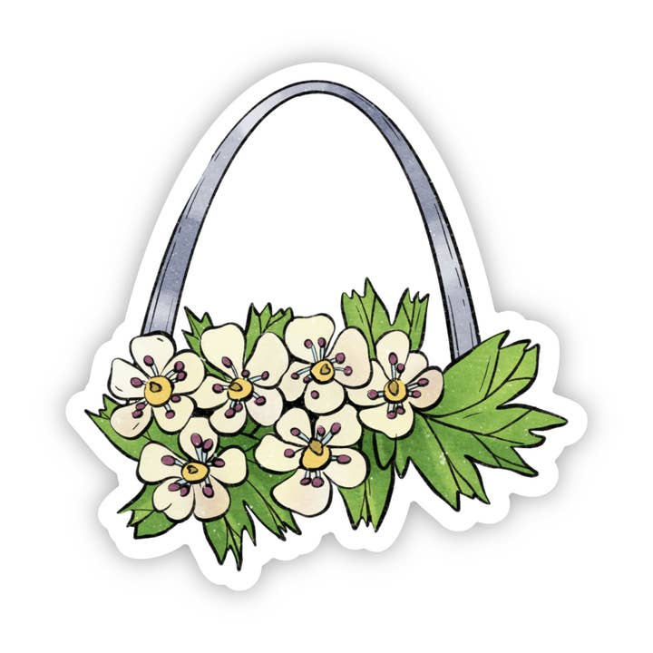 Magnolia Flower Gateway Arch Missouri Sticker for wholesale by Big Moods