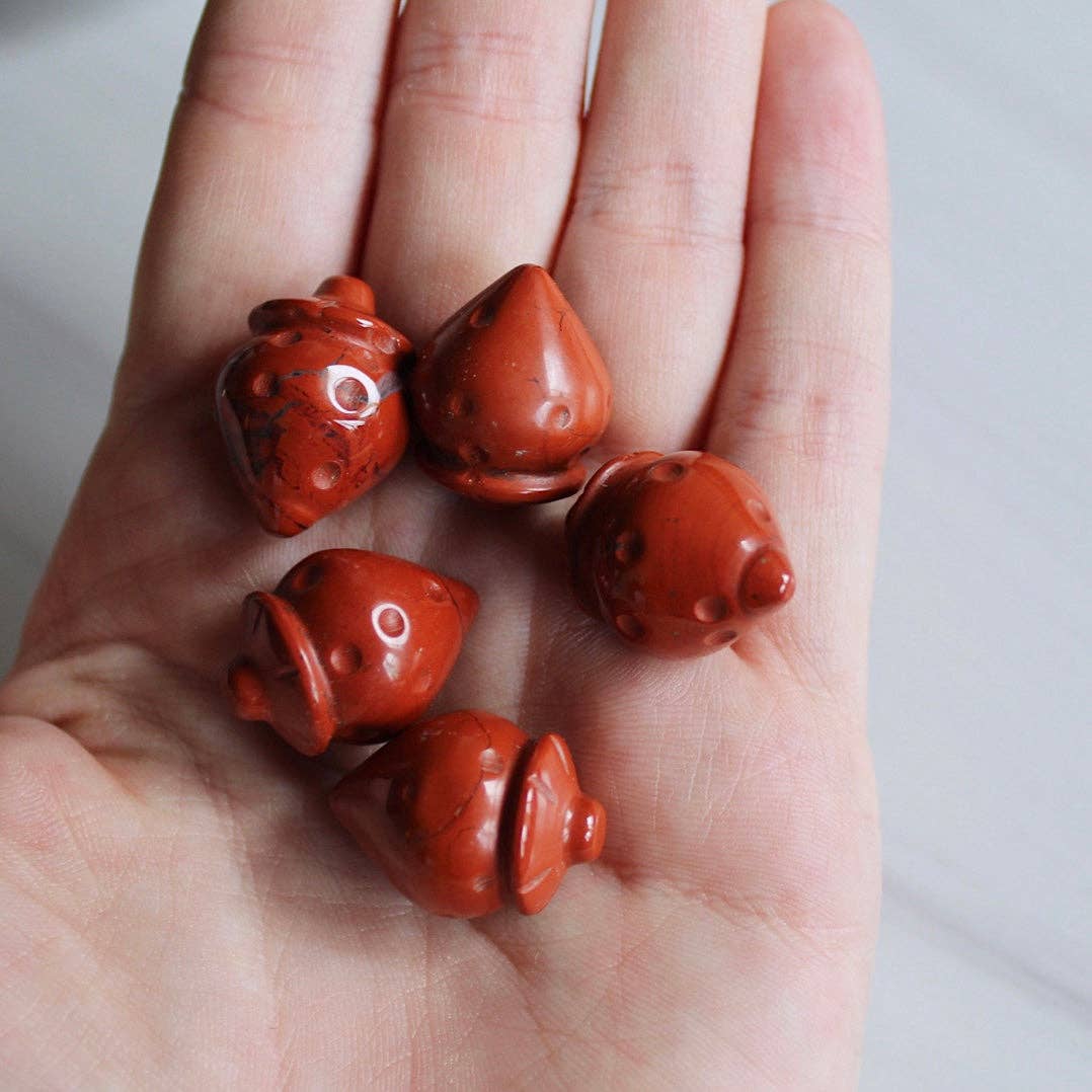 Pebble House - Wholesale Spiritual Stone/Crystal - Red Jasper Tiny Strawberry (Crystals & Stones)1