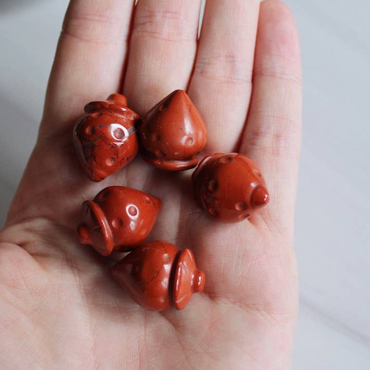 Pebble House - Wholesale Spiritual Stone/Crystal - Red Jasper Tiny Strawberry (Crystals & Stones)1