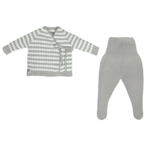 Grey Hugo Baby Set Gray 100% Cotton for wholesale on Faire2