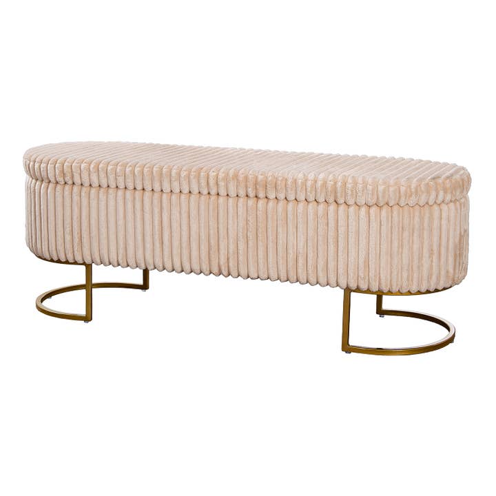 Bänk Brooklyn beige H. 46,5 cm, VE 1 för wholesale av Gilde Handwerk Macrander GmbH & Co. KG