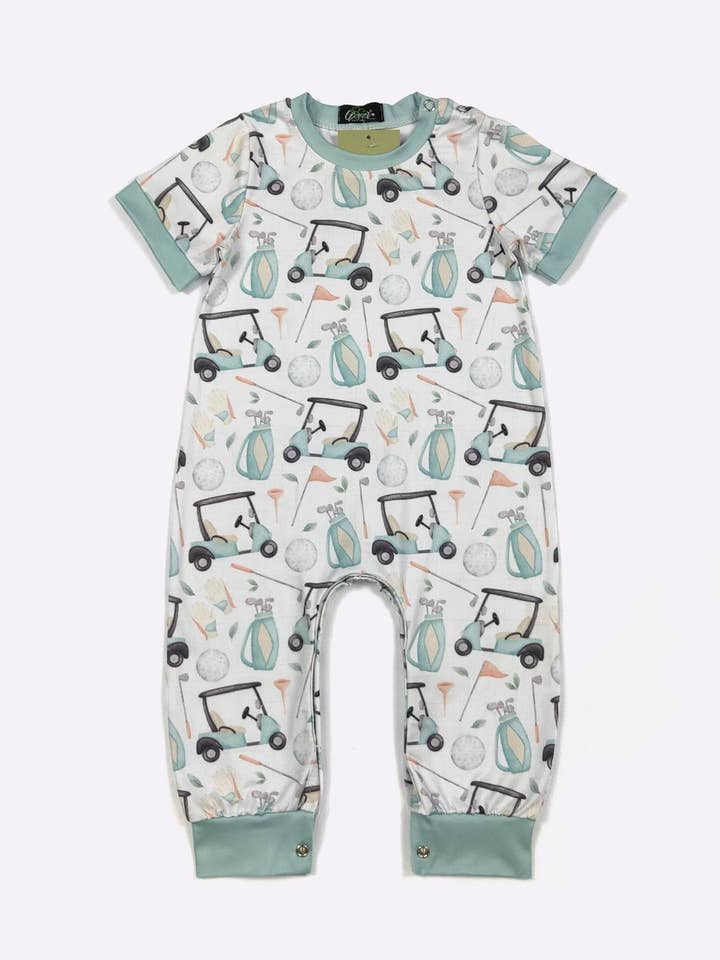 Clover Cottage - Vente Barboteuse – bébé - Barboteuse Garçon de Golf Wedge0