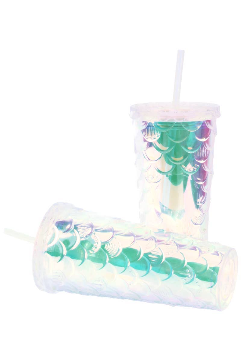 SORTIDAS Copo Térmico com Escamas de Cauda de Sereia com Brilho e Glitter para venda a revendedores na Faire1