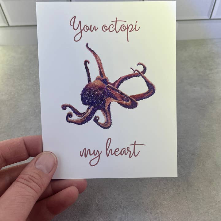 You Octopi My Heart - Valentine's Day Greeting Card for wholesale by Sea Spray AK