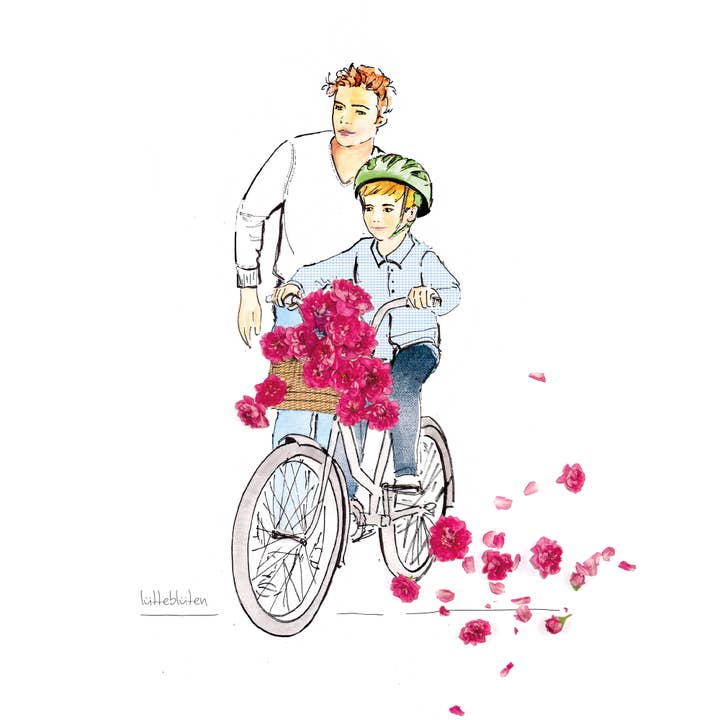 Lütteblüten - Vendita all'ingrosso Biglietti per la Festa del Papà - Father and Son - Biglietto con busta1