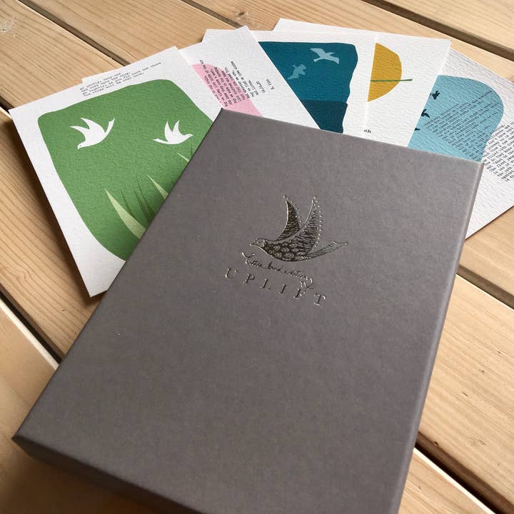 Set Of Five Original Typewritten Bird Poems, Mini Bird Poem for wholesale by Little Bird Editions