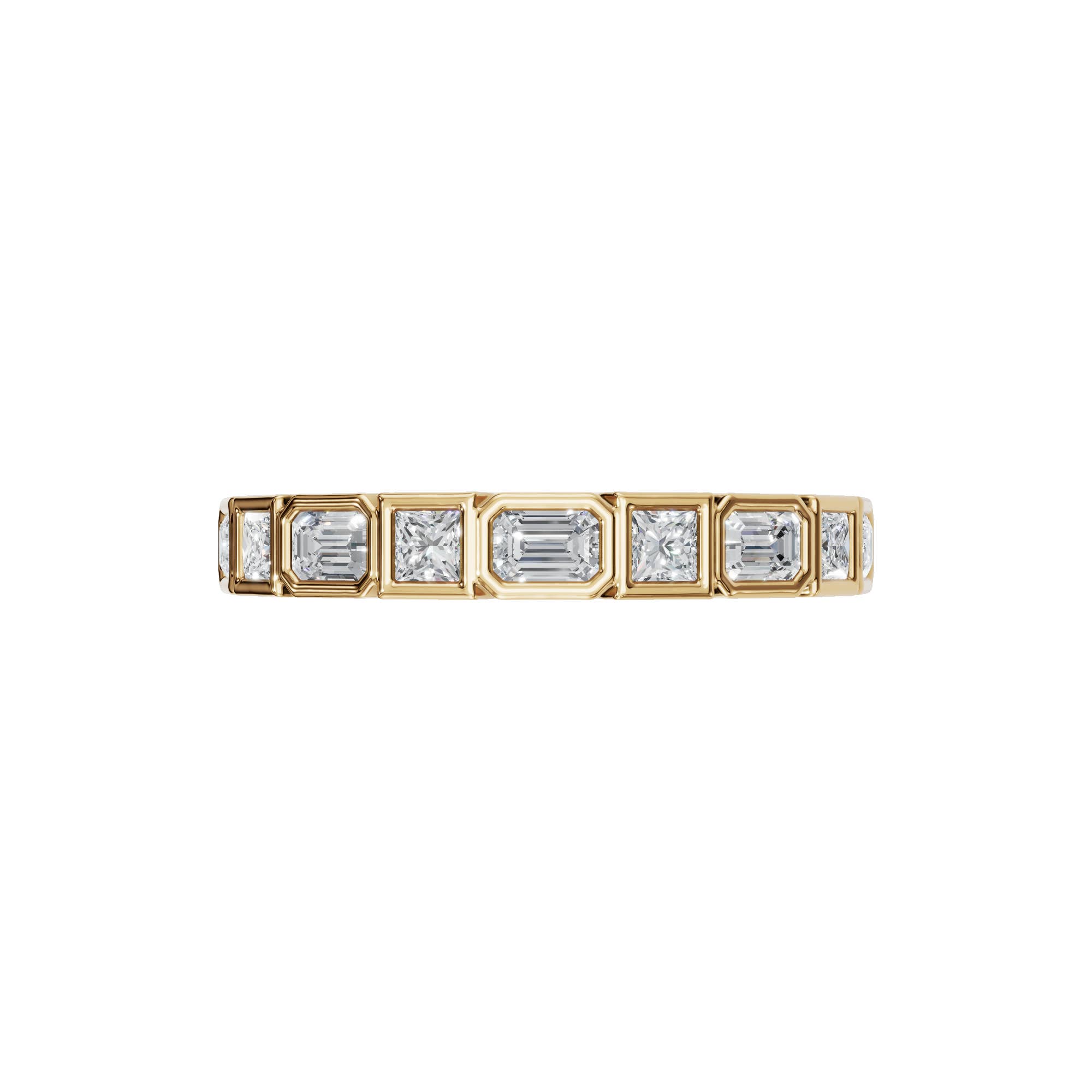 PureYou Jewelry - Wholesale Multi-Stone Ring - 14k Gold .60 Carat Lab Grown Diamond Half Eternity Band Ring