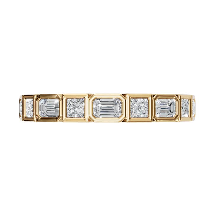 PureYou Jewelry - Wholesale Multi-Stone Ring - 14k Gold .60 Carat Lab Grown Diamond Half Eternity Band Ring0
