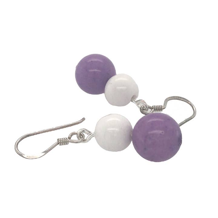Purple Ball Earrings for wholesale by Essjai Accessories