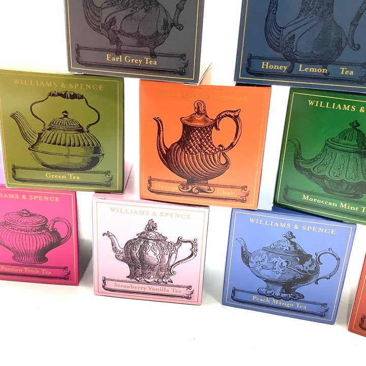 All Little Cute Things - Wholesale Tea Bags - Vintage Silver Teapots Antiques Assorted Tea Boxes