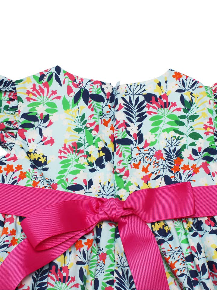 Minna - Wholesale Dress - Kids - Ruffle Sleeve Classic Party Dress - Vibrant Florals 9