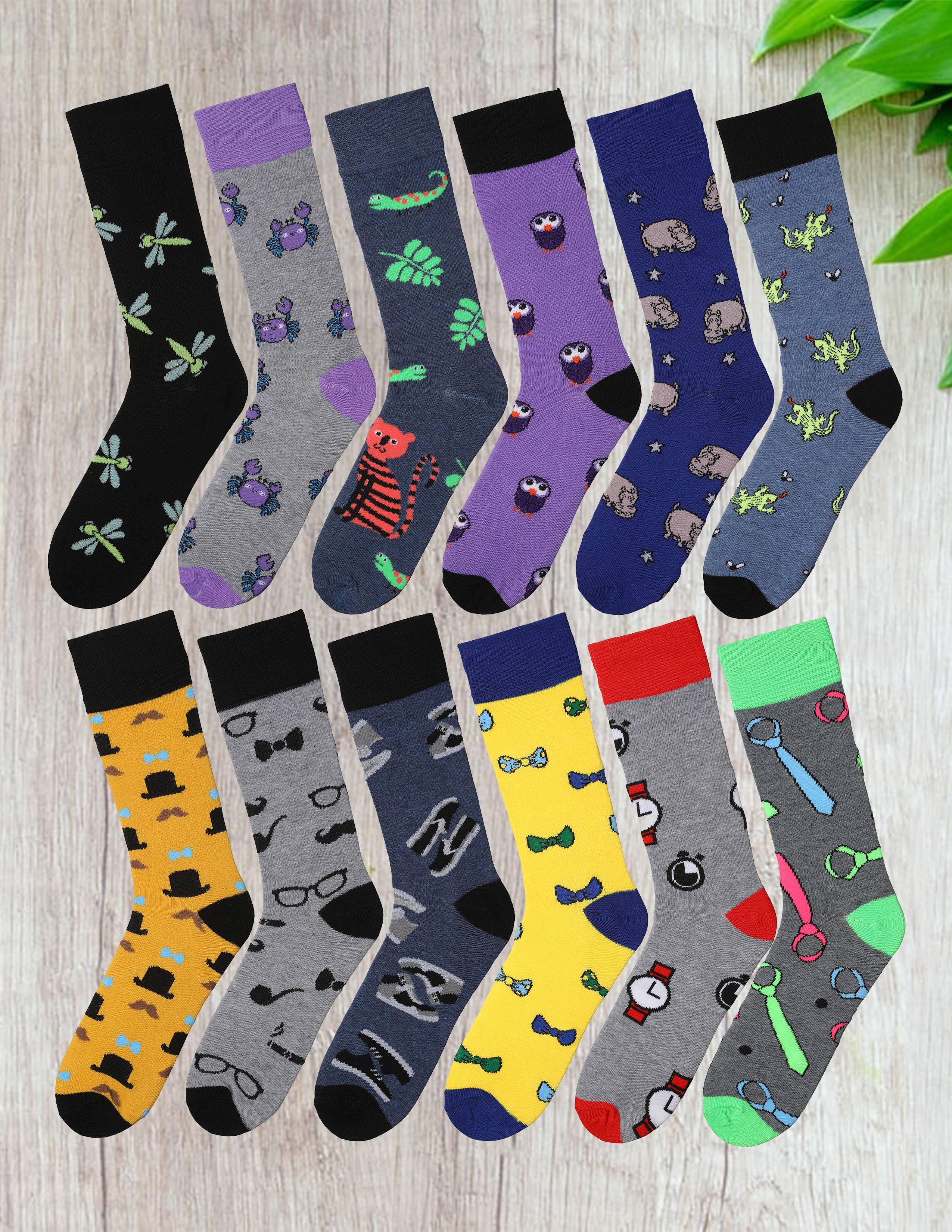 Isadora, Tipi toe, & James Fiallo - Wholesale Socks - Men's - Men's James Fiallo 3 Pack Men's Colorful Fancy Dress Socks7