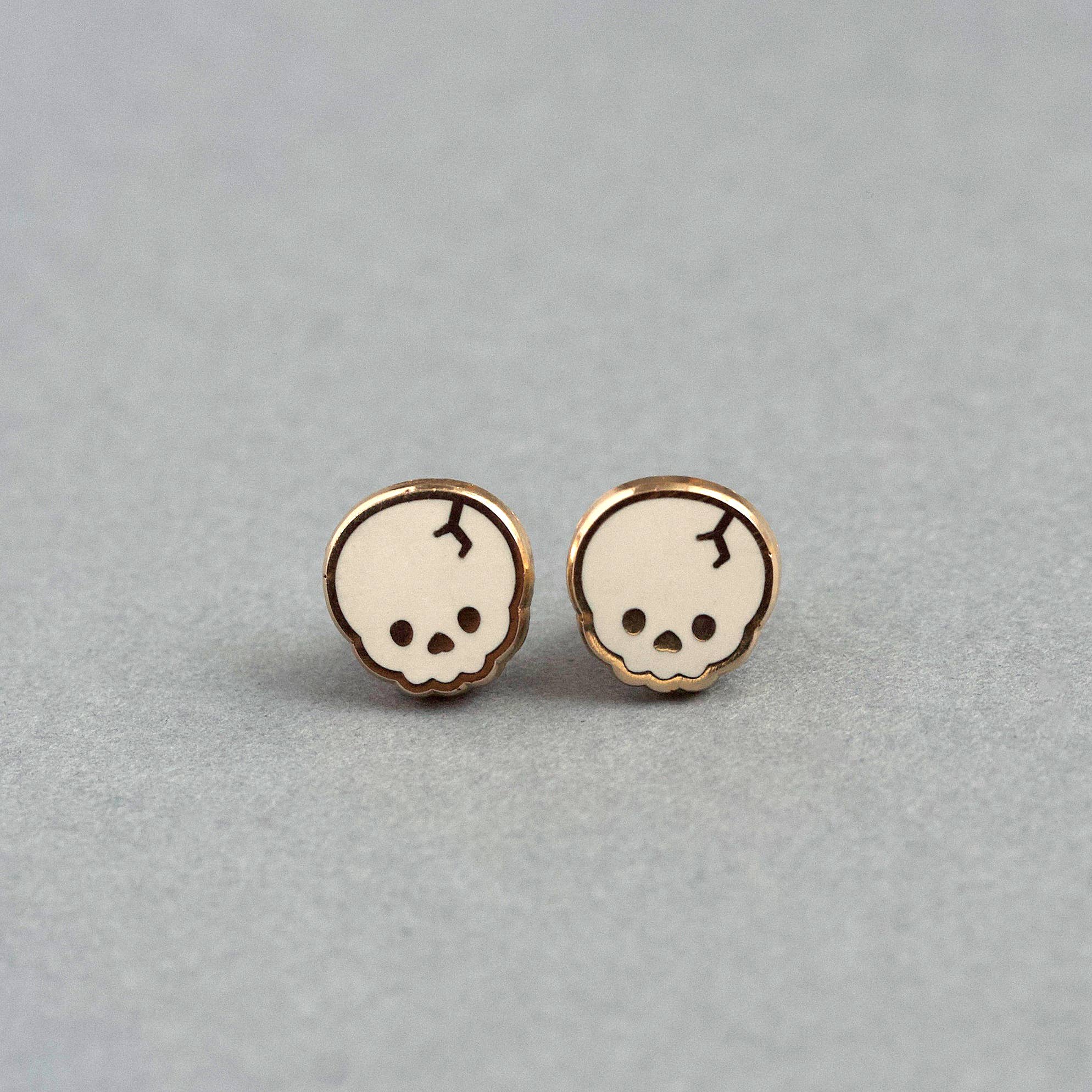 LuxCups Creative - Wholesale Stud/Post Earrings - Skull Earrings2