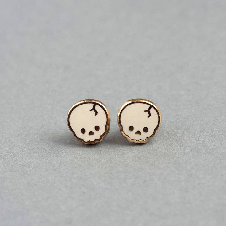 LuxCups Creative - Wholesale Stud/Post Earrings - Skull Earrings2