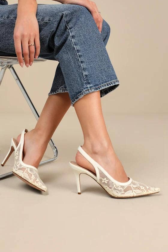 Chase+Chloe - Wholesale High Heels - Women's - BETHANY-1 POINTED TOE LACE SLINGBACK STILETTO HEEL5