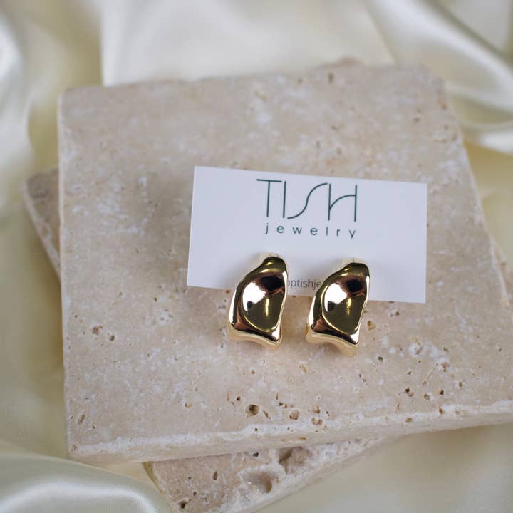 TISH jewelry - Wholesale Hoop Earrings - Capri // Hammered Wave Earrings4