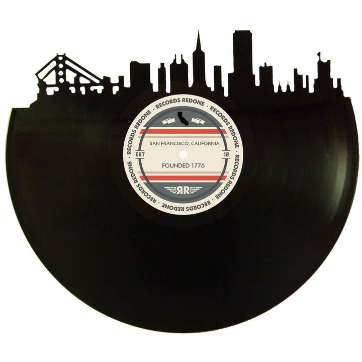 San Francisco Skyline Records Redone Label Vinylschallplatte für den Großhandel von Records Redone