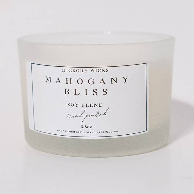 Mahogany Bliss Mini Candle for wholesale by Hickory Wicks