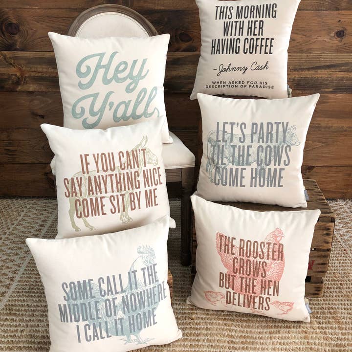 SOUTHERN FRIED DESIGN BARN - Wholesale Throw/Decorative Pillow - *SALE* If You Can't Say Anything Nice Come Sit- Throw Pillow