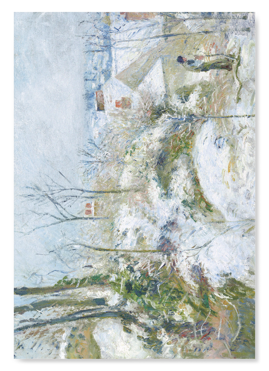 Ezen Trade – wholesale Art print – RABBIT WARREN AT PONTOISE, SNOW (1879): Painting Art Print0