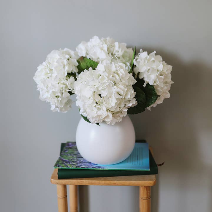 Prestige Botanicals - Wholesale Artificial Flowers - Real Touch White Hydrangea 18”1