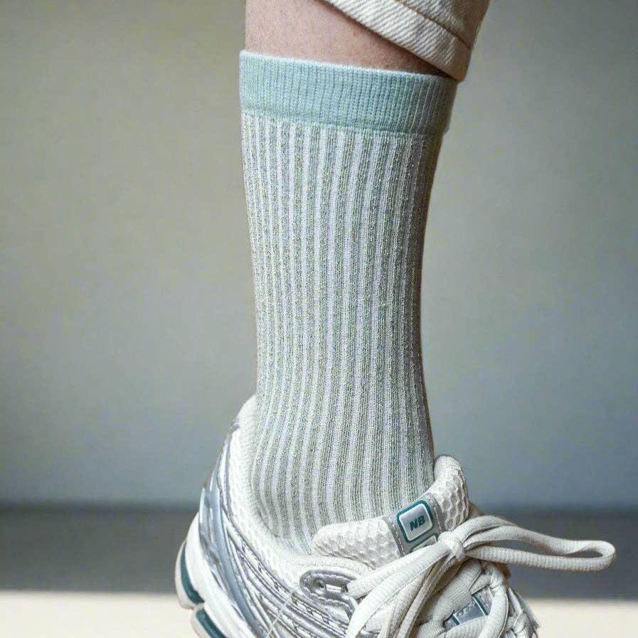 KLUE - Wholesale Socks - Women's - KLUE Glitter Lurex socks in eco-friendly Lyocell | Stripes Moonlight1