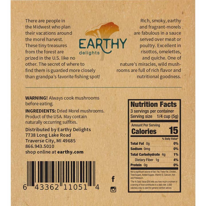 Food For Thought - Wholesale Dried/Dehydrated Vegetables - EDI043 - Dried Morel Mushroom1