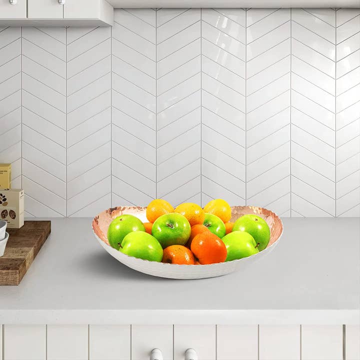 Monarch Abode - Wholesale Decorative Plate/Dish/Bowl - Hand Hammered Modern Decorative Bowl 12.75 x 8.75 inch11