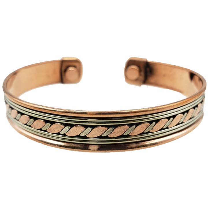 Treasure Jewelry - Wholesale Cuff Bracelet - Pure Copper Magnetic Bracelet Arthritis Pain Therapy8