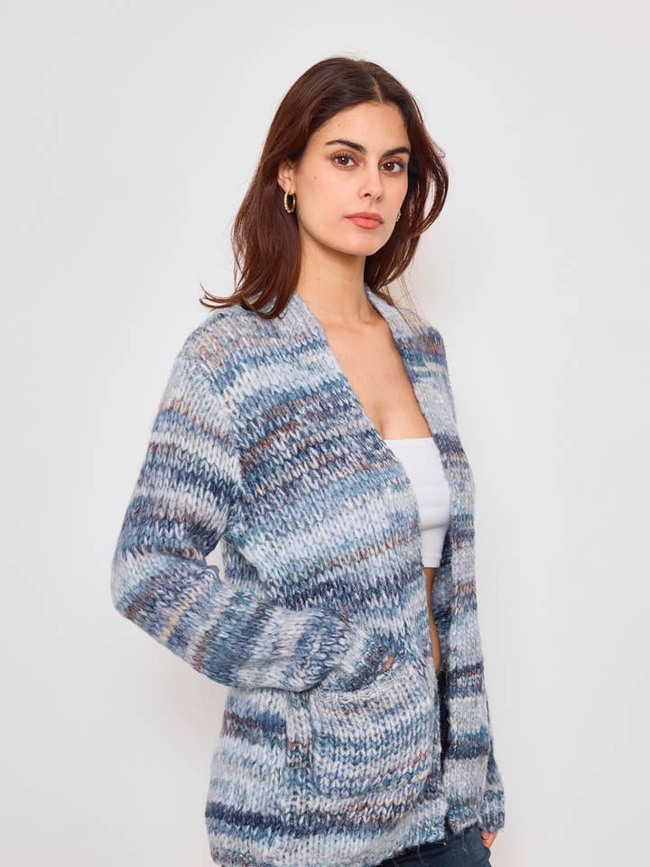 KY CREATION PARIS – Großhandel Strickjacke – Damen – Strickjacke mit Farbverlauf