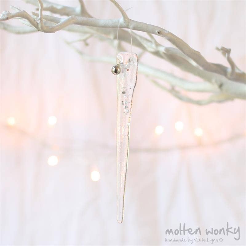 molten wonky – wholesale Ornament – Glitter Icicles0