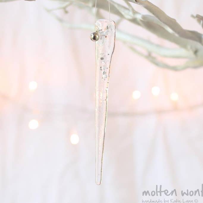 molten wonky – wholesale Ornament – Glitter Icicles0