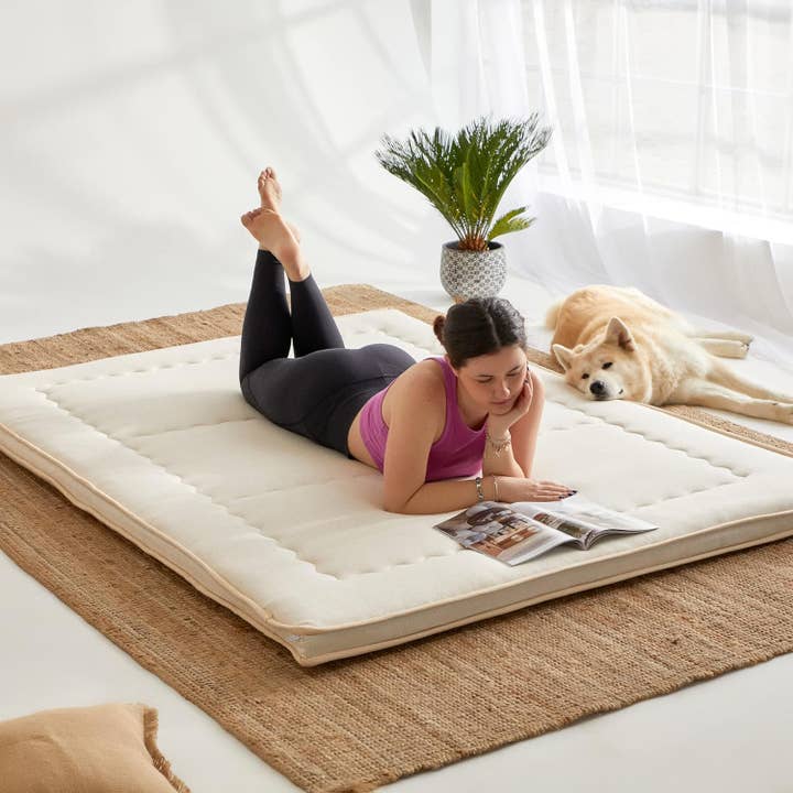 WowFuton - Wholesale Mattress Pad/Protector - Organic Linen Cotton & Wool Japanese Futon Mattress 3" Thick