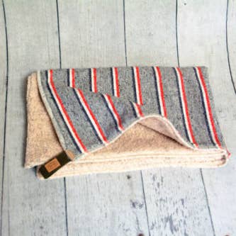 HEATHER GREY STRIPE BLANKET BED for wholesale by Finnegan’s Standard Goods