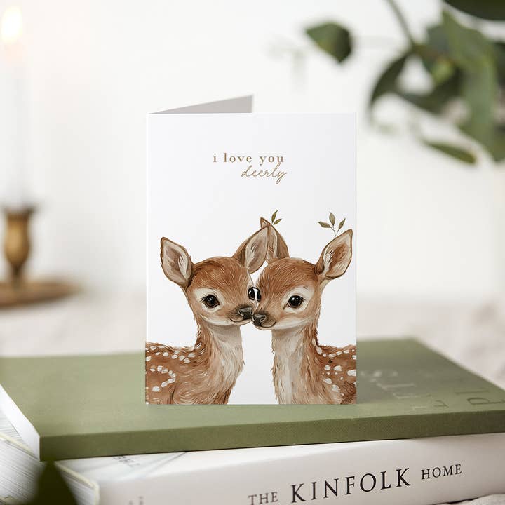 I love you deerly Greeting Card for wholesale by Porter Lane Home