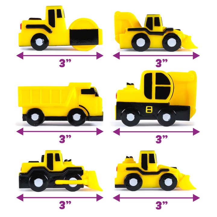 Tub Works LLC - Wholesale Bath Toy - Baby - Tub Works® Construction™ Trucks Mold Free Bath Toys, 6 Pack4