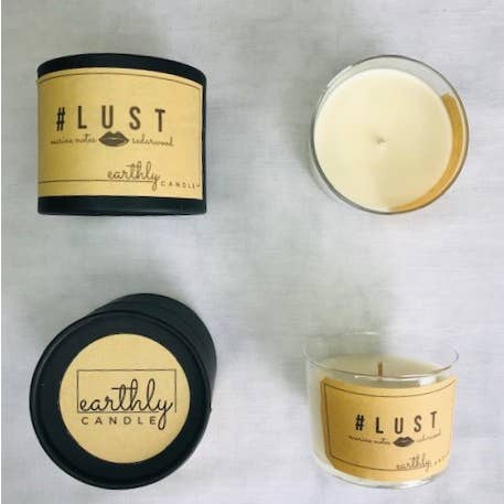 #Lust Kaars – Mariene Noten en Cederhout voor wholesale door Earthly Candle
