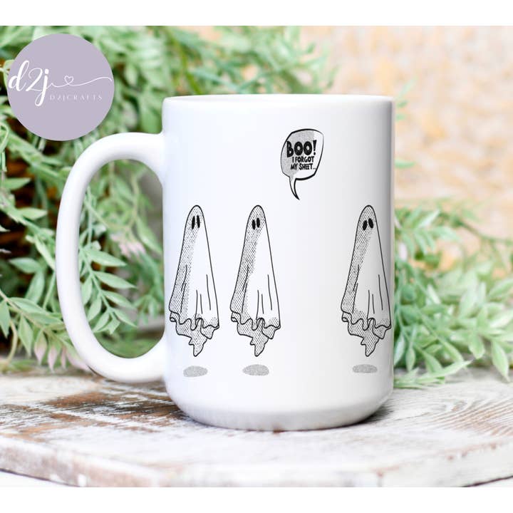 Halloween Scary Ghost Joke 15oz koffiemok voor wholesale door D2JCrafts