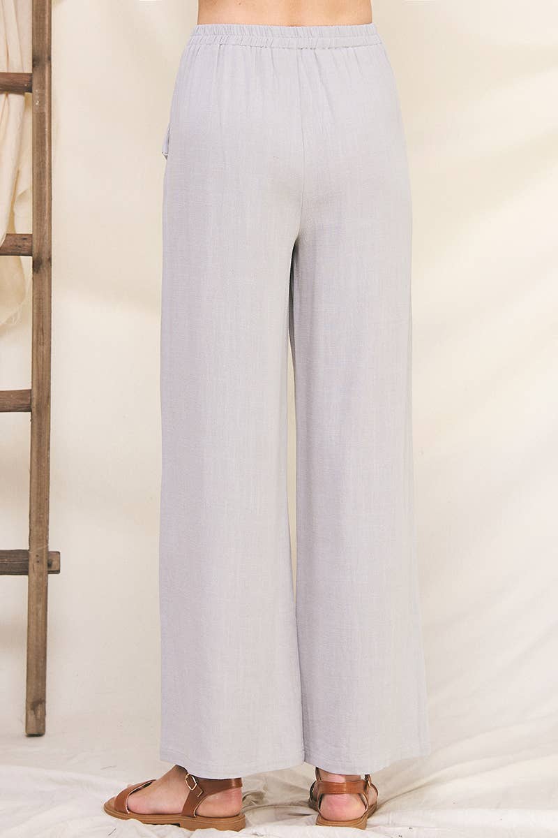 Allie Rose - Vendita all'ingrosso Pantalone - Donna - Pantaloni in morbido lino con tasche8