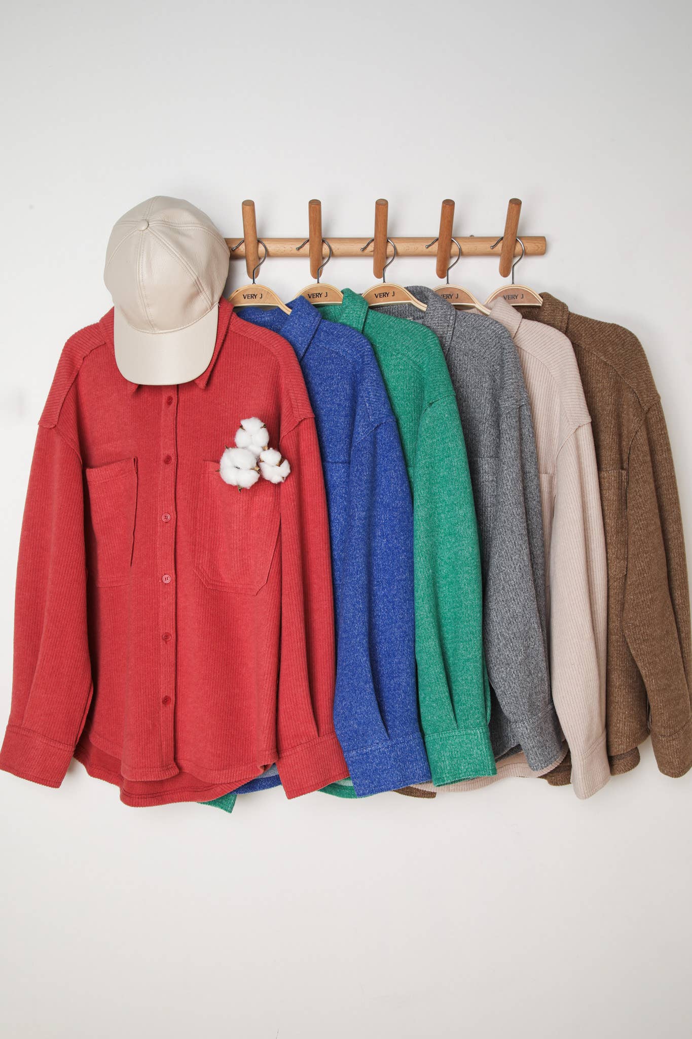 VERY J – Engroshandel Skjortejakke/shacket – til kvinder – NJ90004-overdimensioneret Cozy Button Down Shacket Jacket21