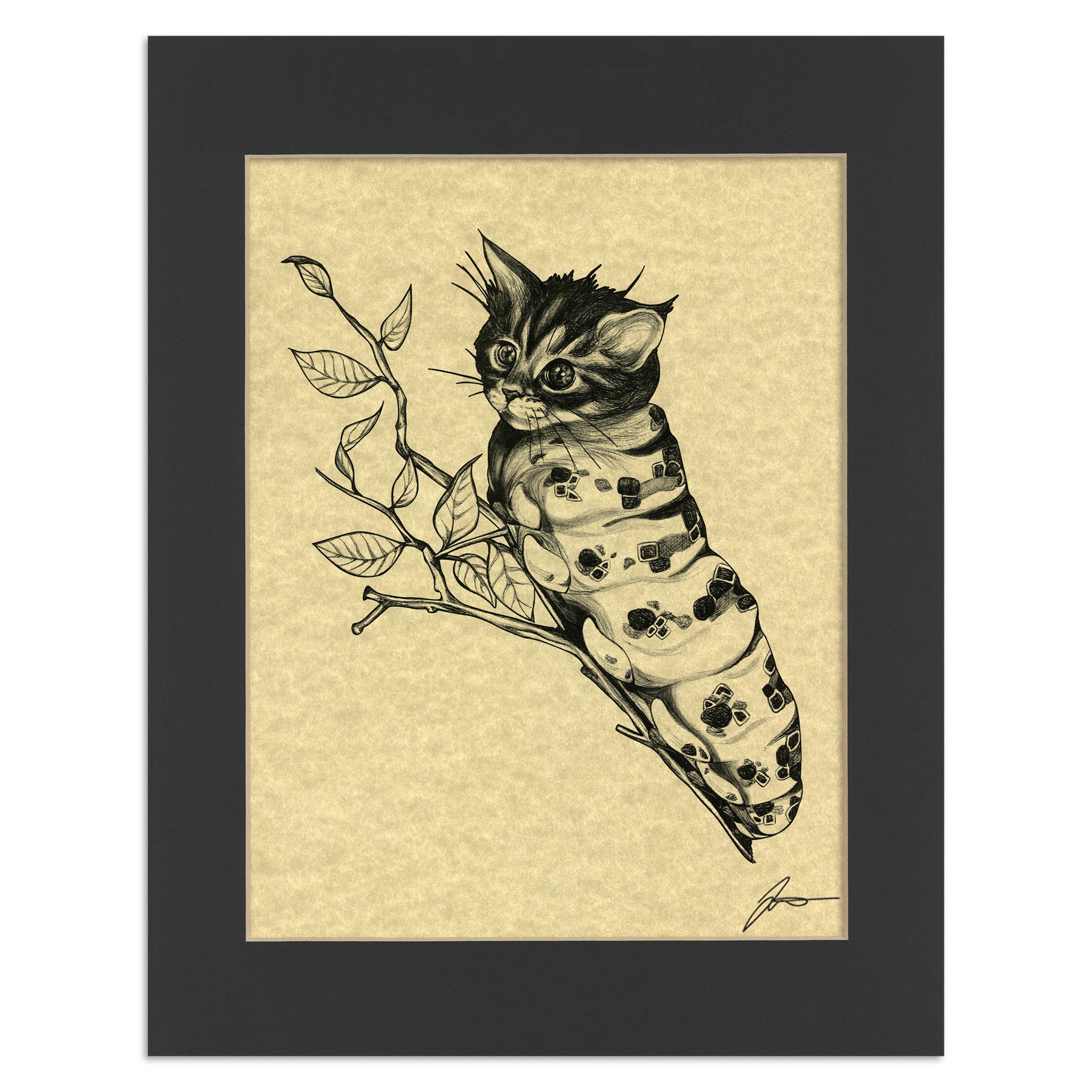 Whatif Creations - Wholesale Art Print - Caterpillar 11x14" Parchment Print0