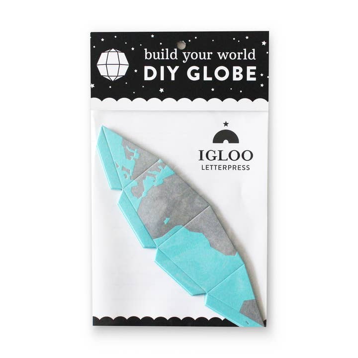 turquoise DIY Letterpress Globe Kit for wholesale on Faire0