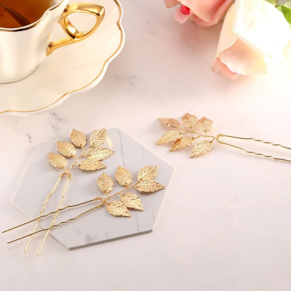 Ashlen - Wholesale Hair Pin - BOHO GOLD LEAF HAIR ACCESSORIES1