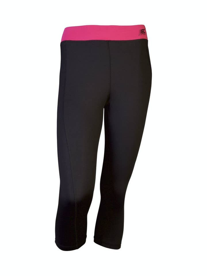 Paula ¾ Running Leggings Black/Pink for wholesale by Bodycross