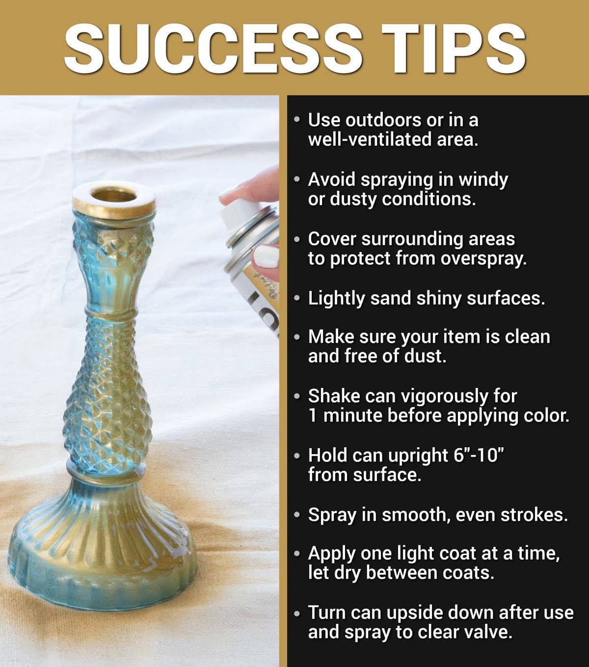 Ilovetocreate - Wholesale Paint Set - COLORSHOT Metallic Spray Paint Treasure Chest (Dark Gold) 9 oz.6