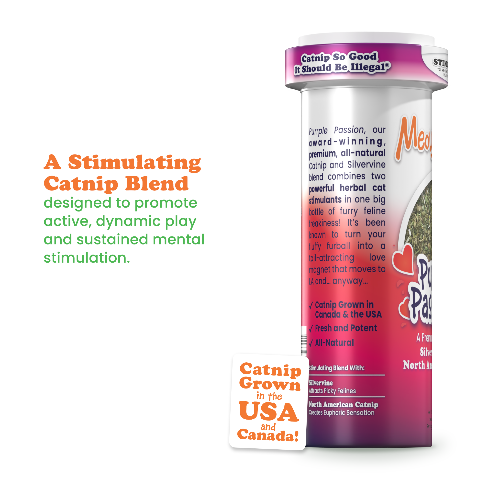 SmarterPaw | Meowijuana & Doggijuana – Großhandel Katzenminze – Meowijuana® Purrple Passion - Silvervine- und Katzenminze-Mischung2