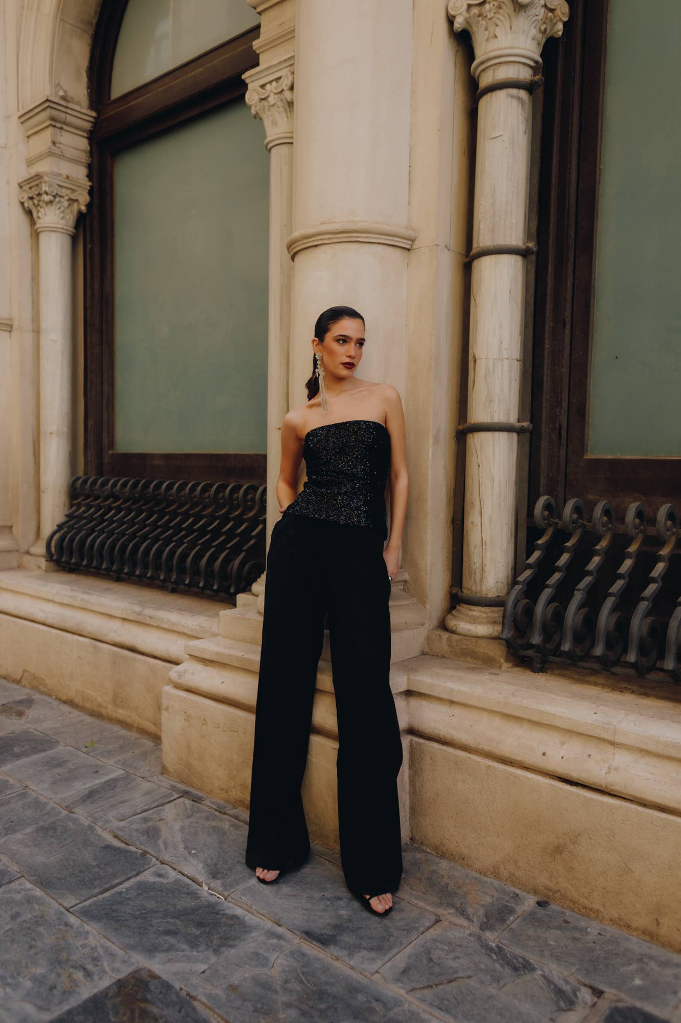 Black BANDEAU TOP for wholesale on Faire4