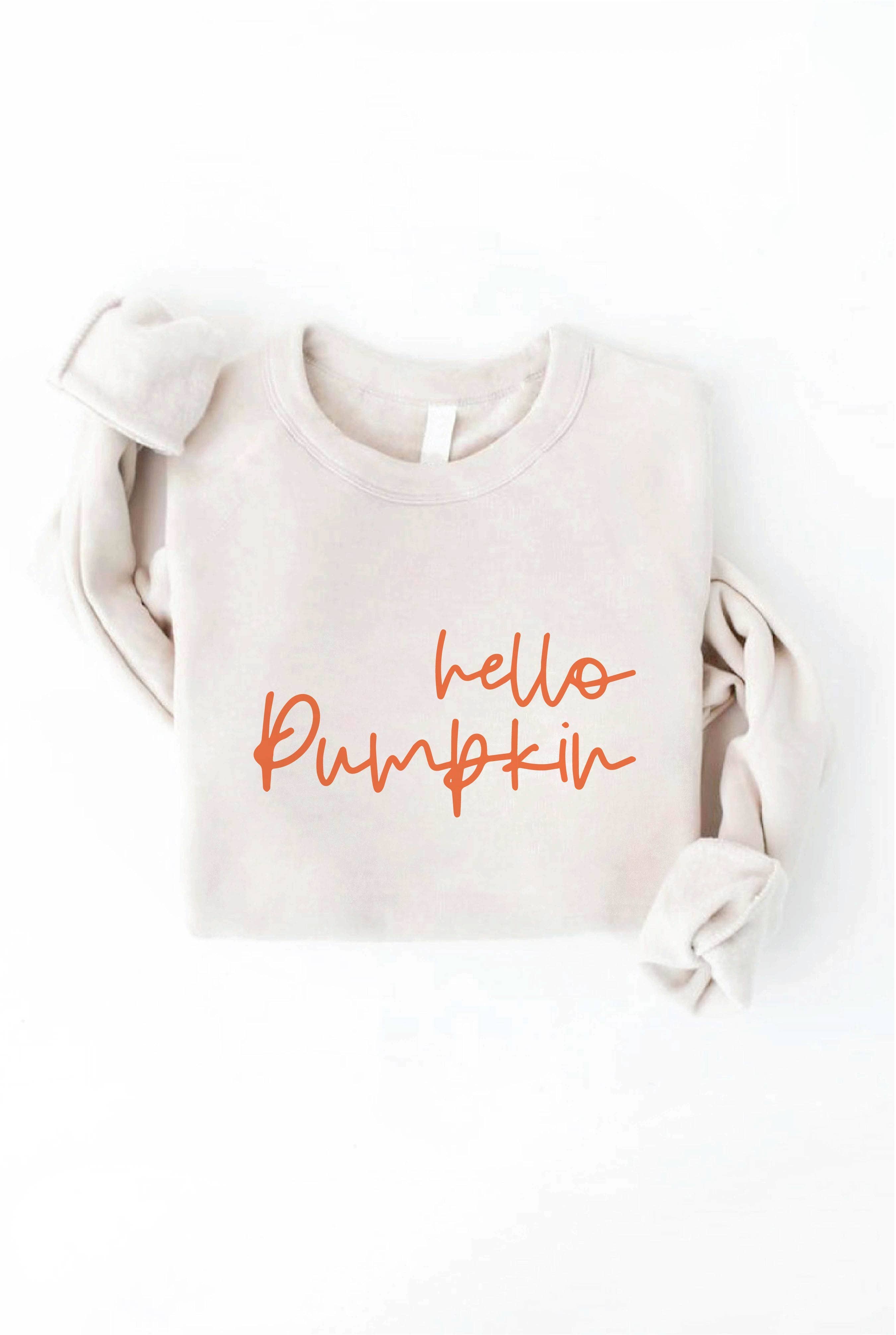 OAT COLLECTIVE - Wholesale Graphic Sweatshirt - Women's - HELLO PUMPKIN Graphic Sweatshirt13