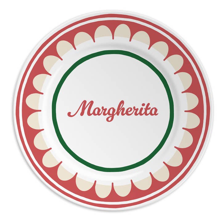 MARGHERITA - Teller 21 aus Porzellan mit Schriftzug für den Großhandel von ilaria.i