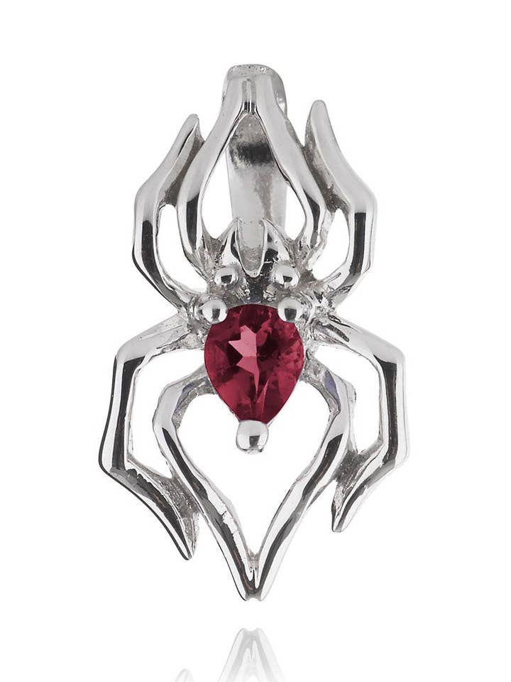 Ciondolo in argento Anansi Mini con granato per la vendita all'ingrosso da parte di Manja